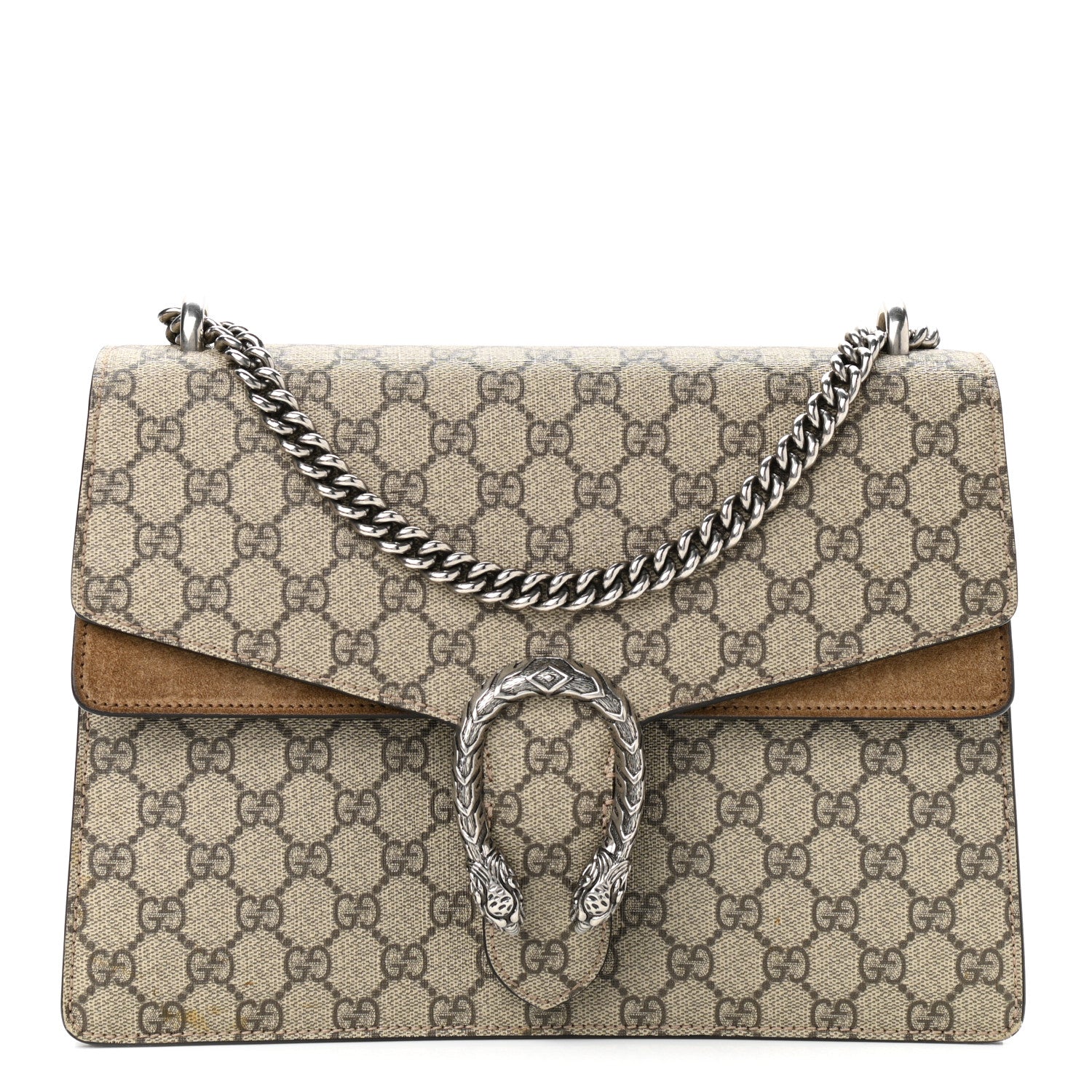 Gucci GG Supreme Monogram Medium Dionysus Shoulder Bag Taupe 1 of 14