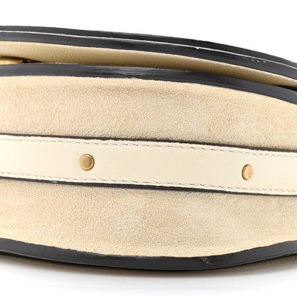 Chloe Calfskin Suede Small Nile Bracelet Bag Off White 9 of 18