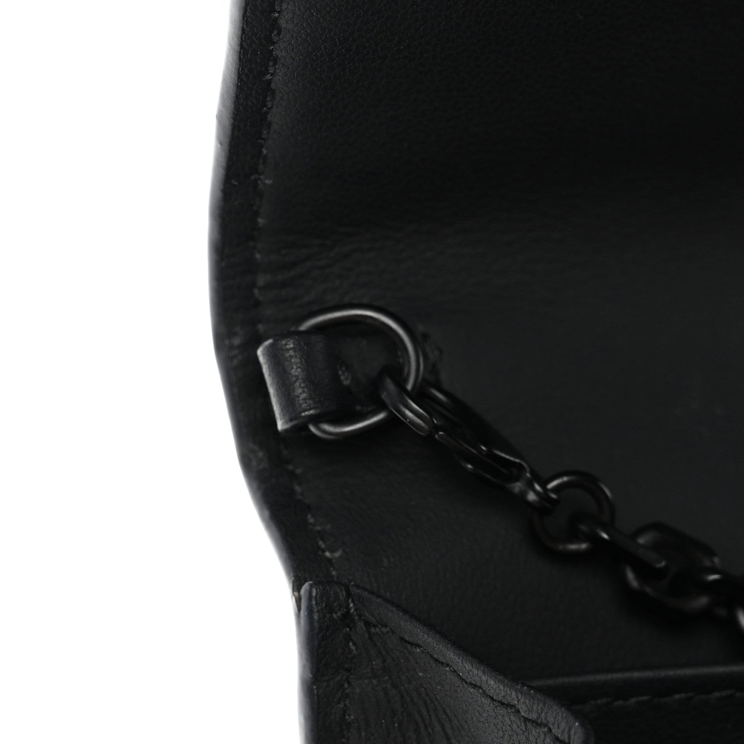 Christian Dior Ultra Matte Calfskin Saddle Chain Wallet Pouch