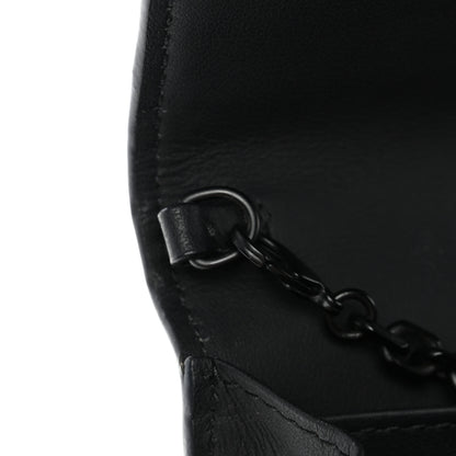 Christian Dior Ultra Matte Calfskin Saddle Chain Wallet Pouch Black 12 of 12