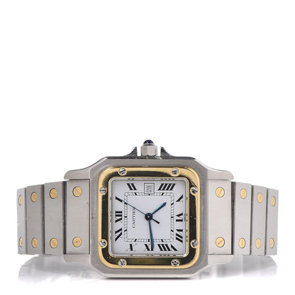Cartier Stainless Steel 18K Yellow Gold 29mm Santos De Galbee Automatic Watch 3 of 6