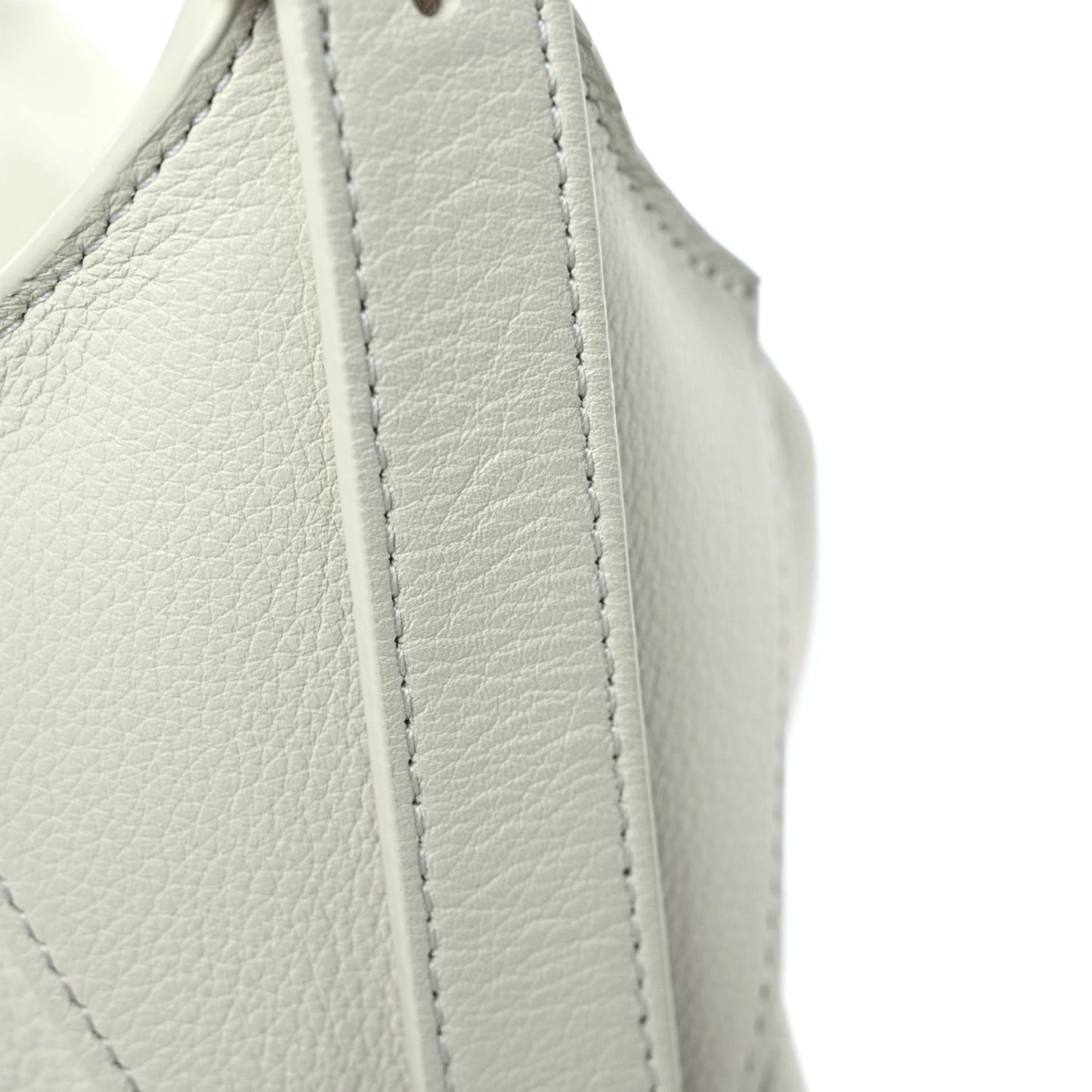 Supple Calfskin Medium Romy Shoulder Bag White