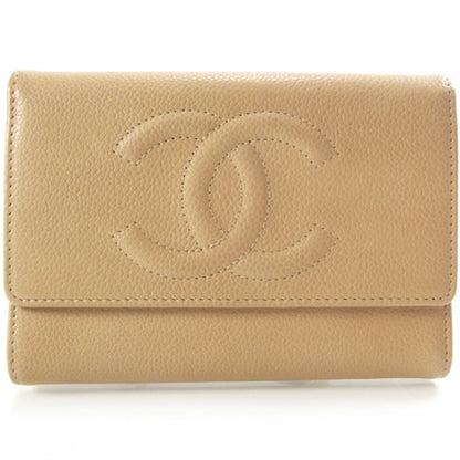Chanel Caviar CC Flap Wallet Beige 1 of 10