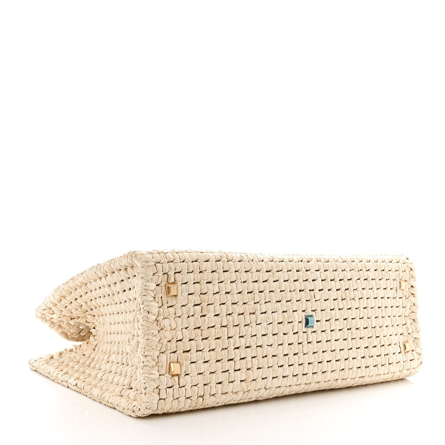 Salvatore Ferragamo Raffia XL Studio Box Tote Natural 4 of 10