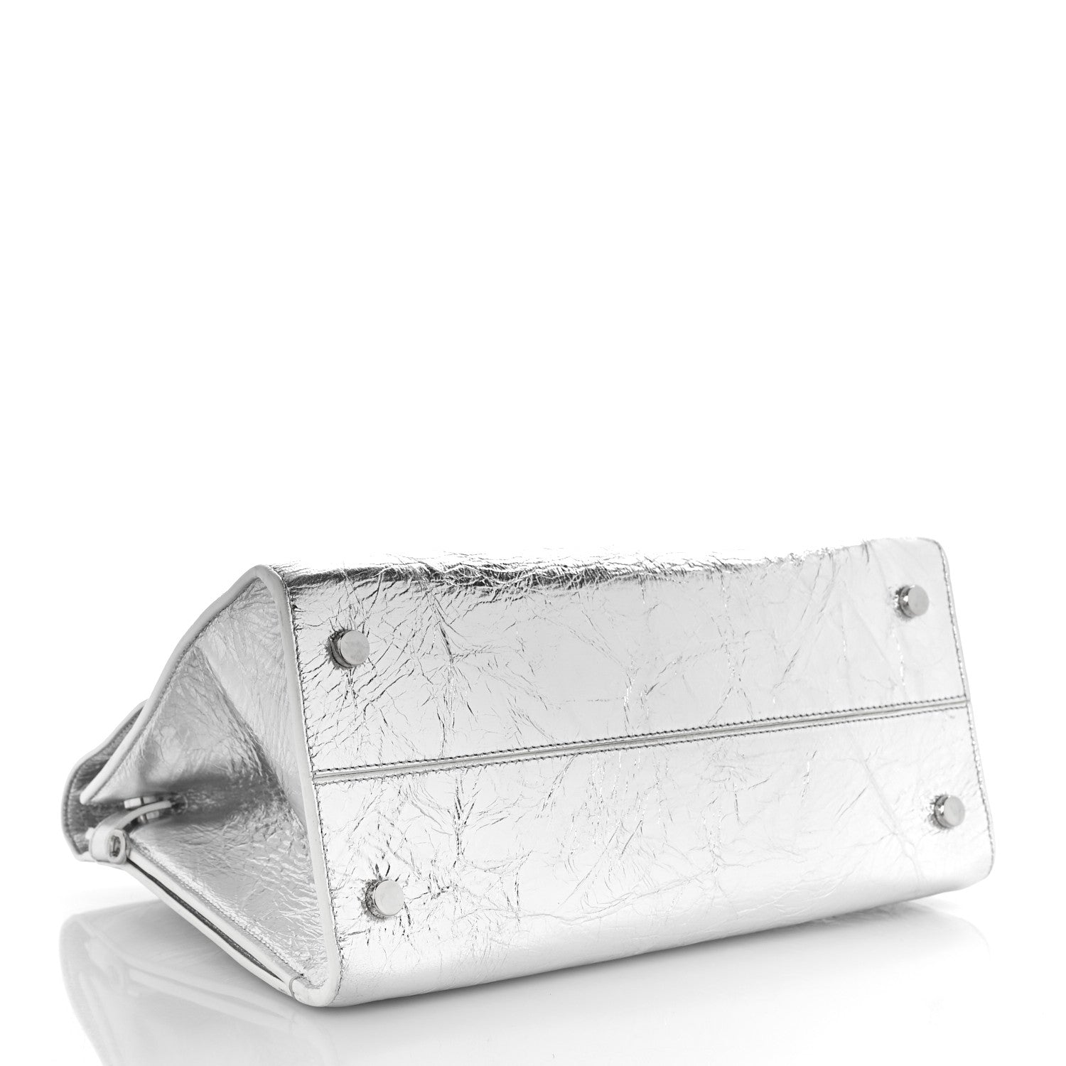 Christian Dior Metallic Calfskin Medium Diorever Flap Silver 4 of 8