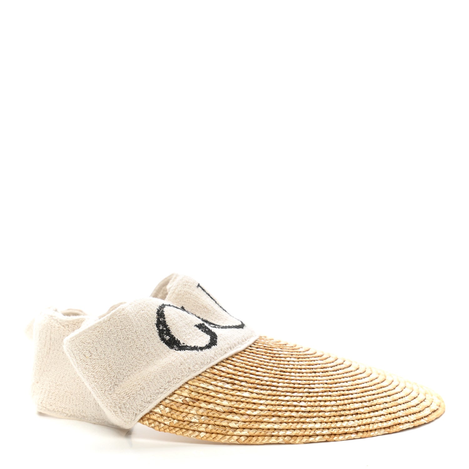 Gucci Raffia Logo Visor L Ivory Black 6 of 11