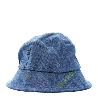 Chanel Denim Mood Cloche Bucket Hat S Blue 3 of 7