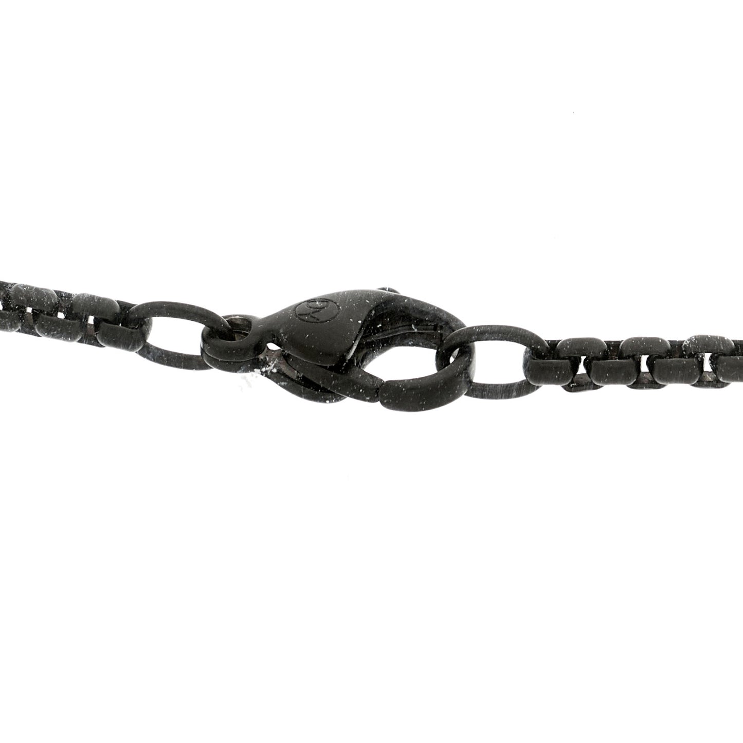 Black Titanium Streamline Tag Pendant Necklace
