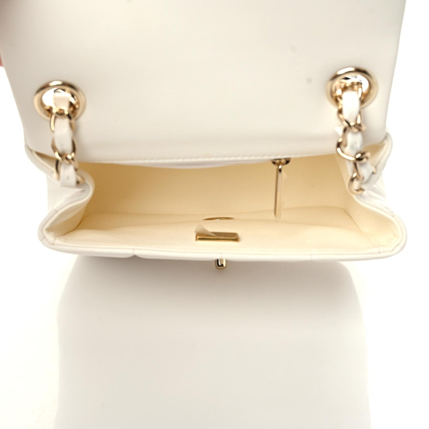 Chanel Lambskin Resin Crystal Square Quilted Monacoco Mini Square Flap White 7 of 9