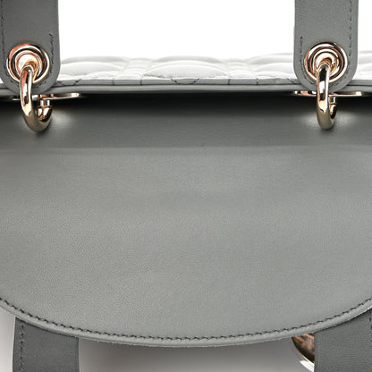 Christian Dior Lambskin Cannage Gradient Small My ABCDior Lady Dior Grey 11 of 12