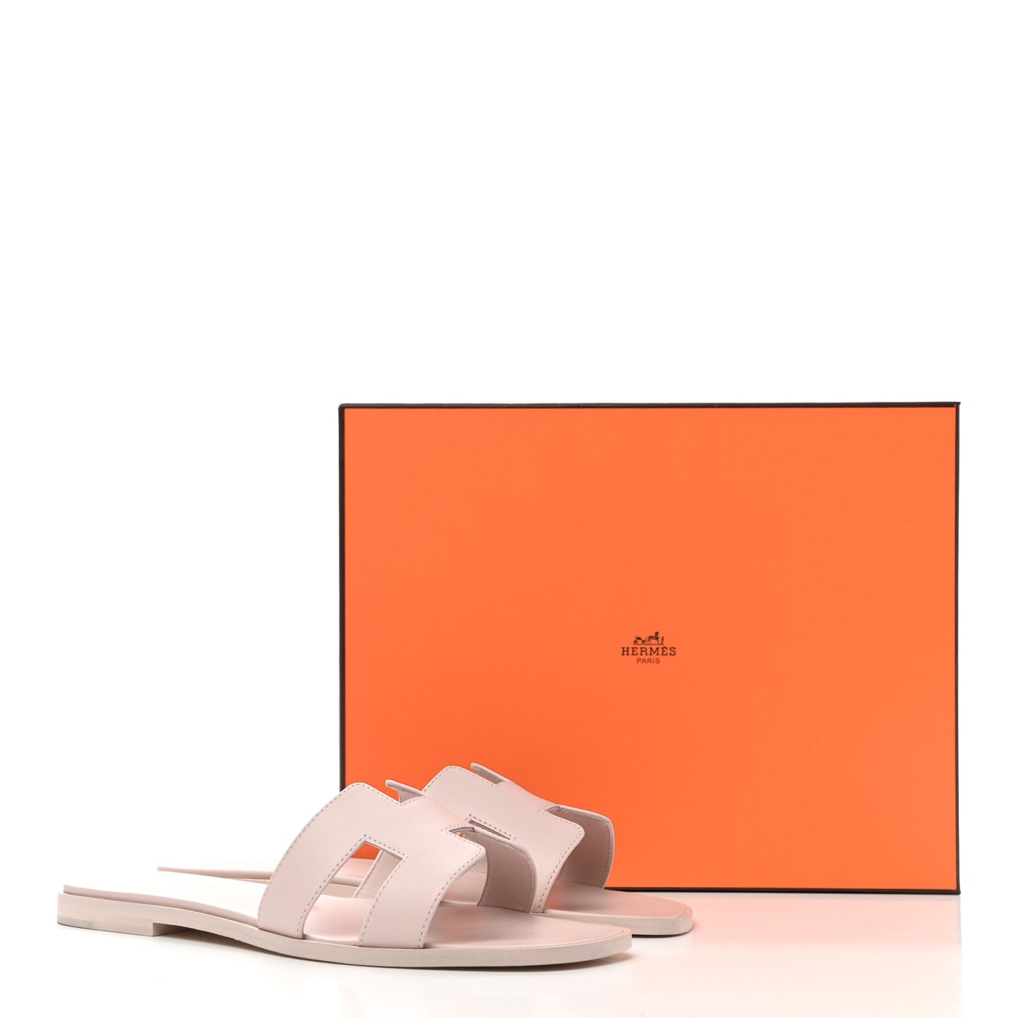 Box Calfskin Oran Sandals 39 Rose Pale
