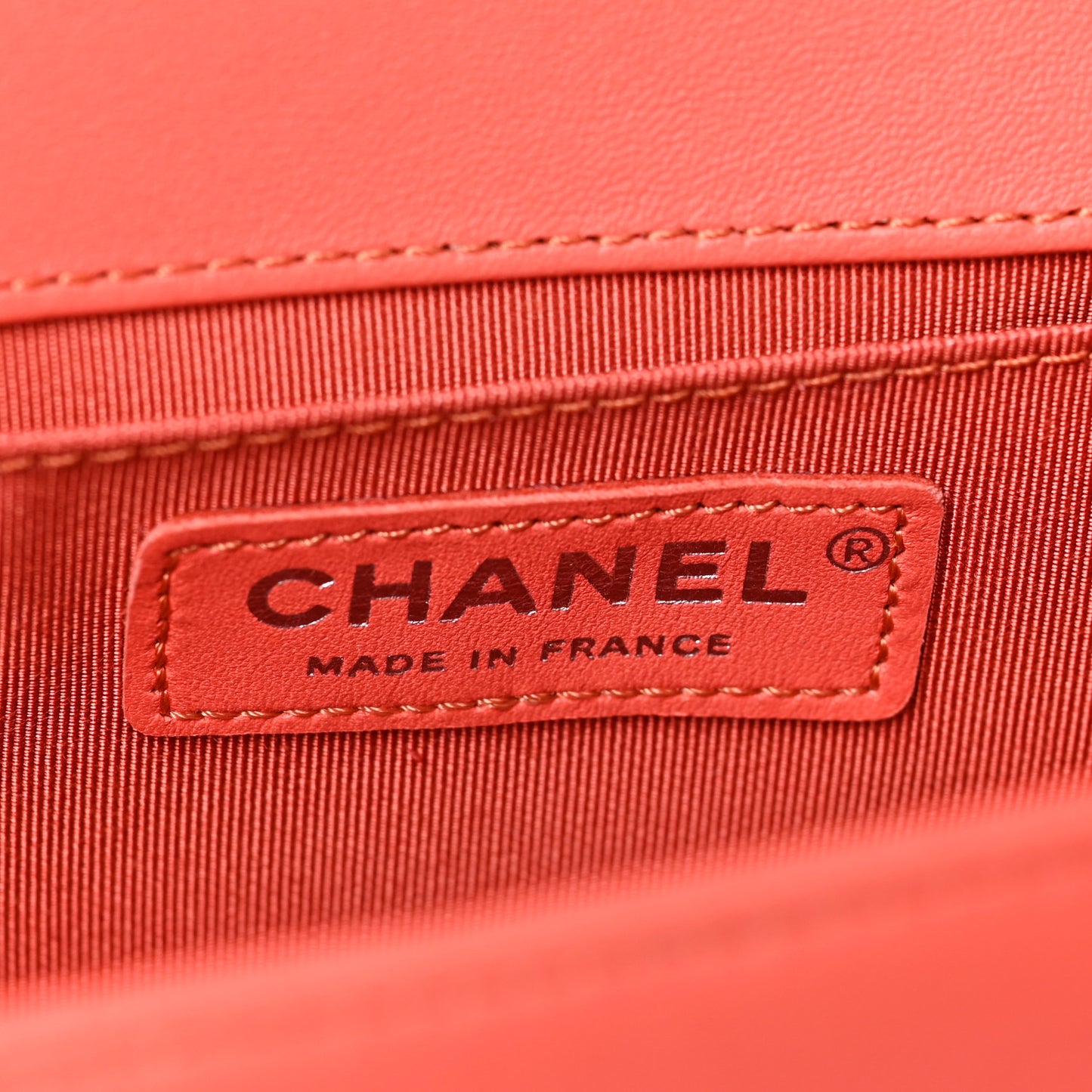 Lambskin Tweed Medium Boy Flap Coral