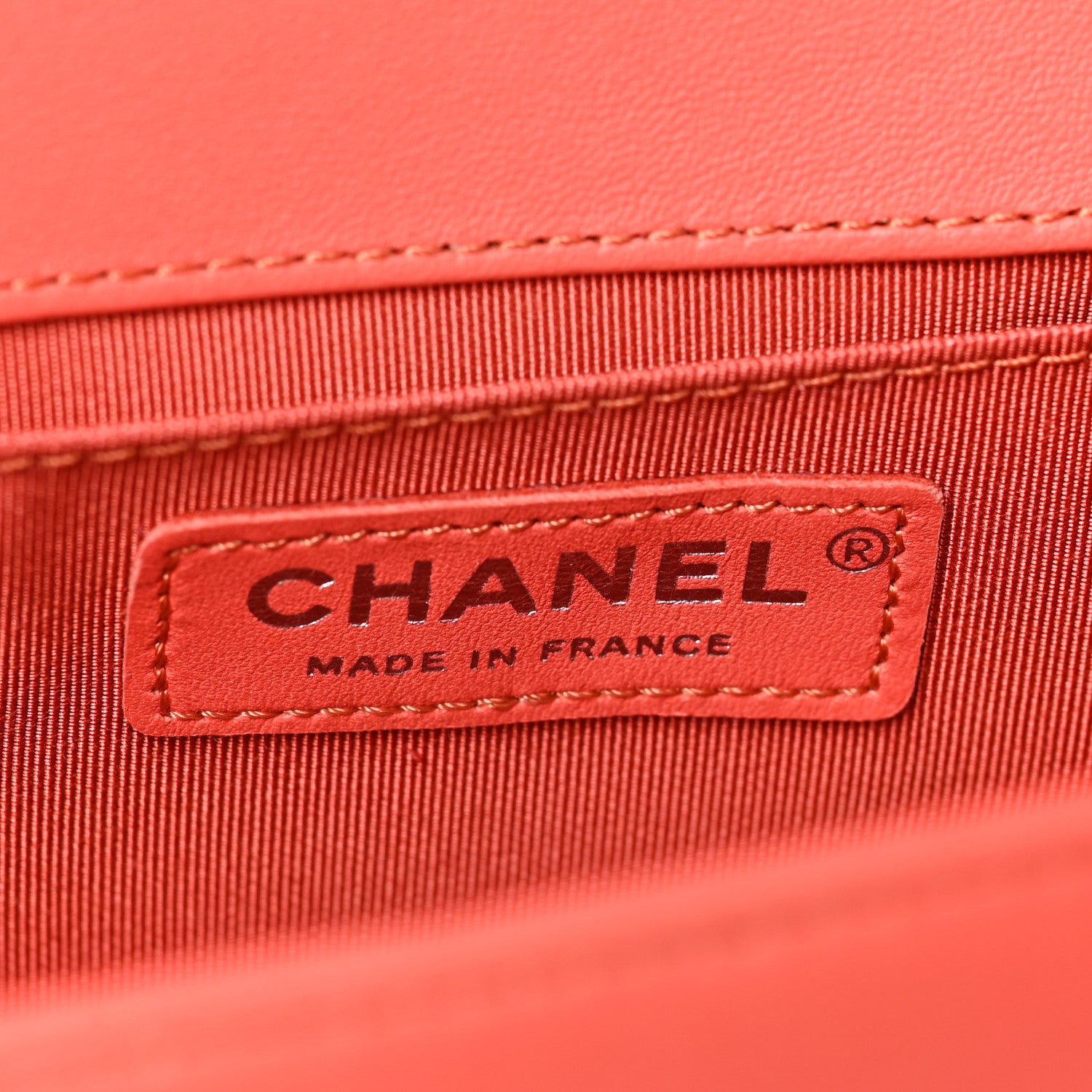 Chanel Lambskin Tweed Medium Boy Flap Coral 6 of 9