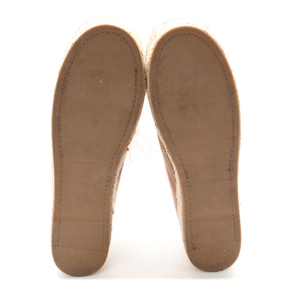 Miu Miu Satin Crystal Platform Espadrilles 39.5 Pink 6 of 9