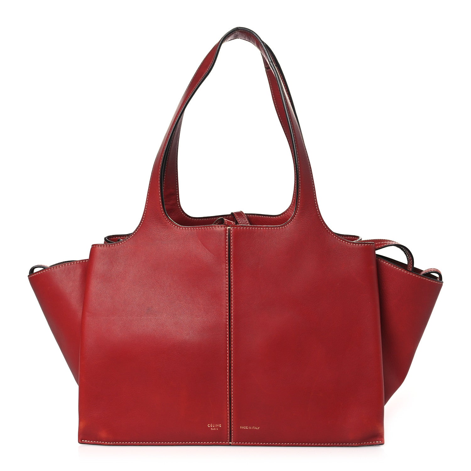 Celine Smooth Calfskin Small Tri-Fold Bag Red 1 of 14