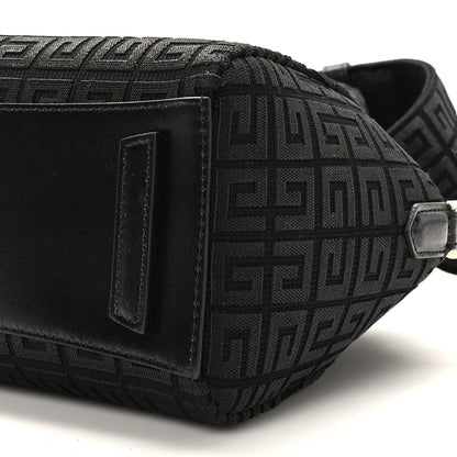 Givenchy Canvas Jacquard Embroidered Calfskin 4G Mini Antigona Black 8 of 8