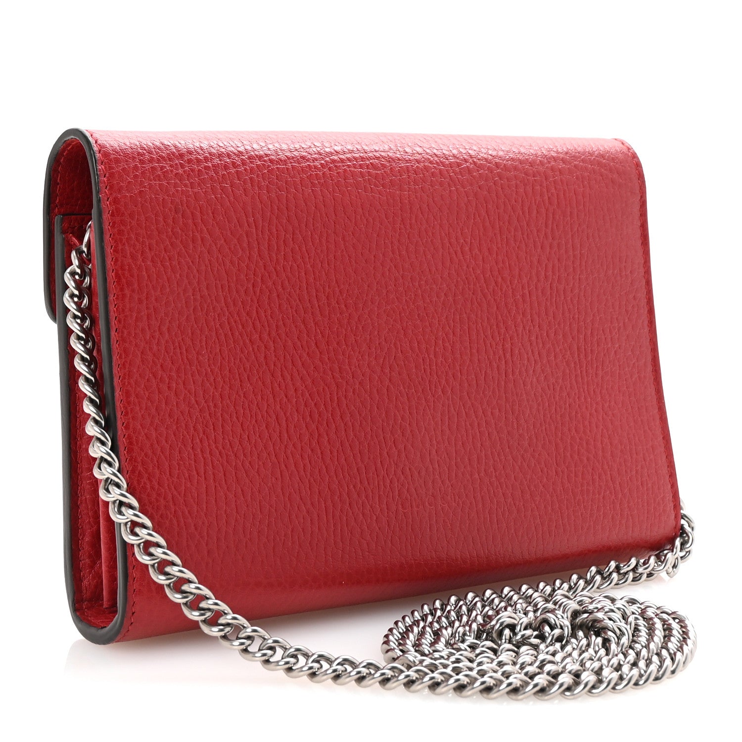 Gucci Calfskin Mini Dionysus Chain Wallet Hibiscus Red 3 of 10