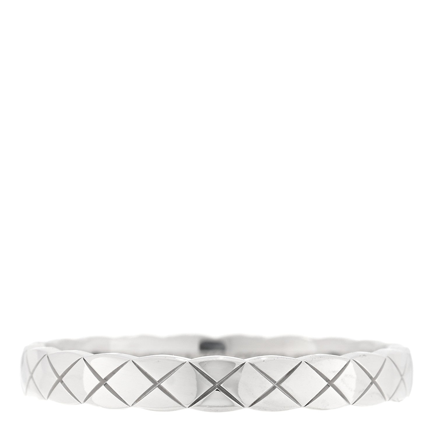 Chanel 18K White Gold Mini Coco Crush Ring 62/10 1 of 4