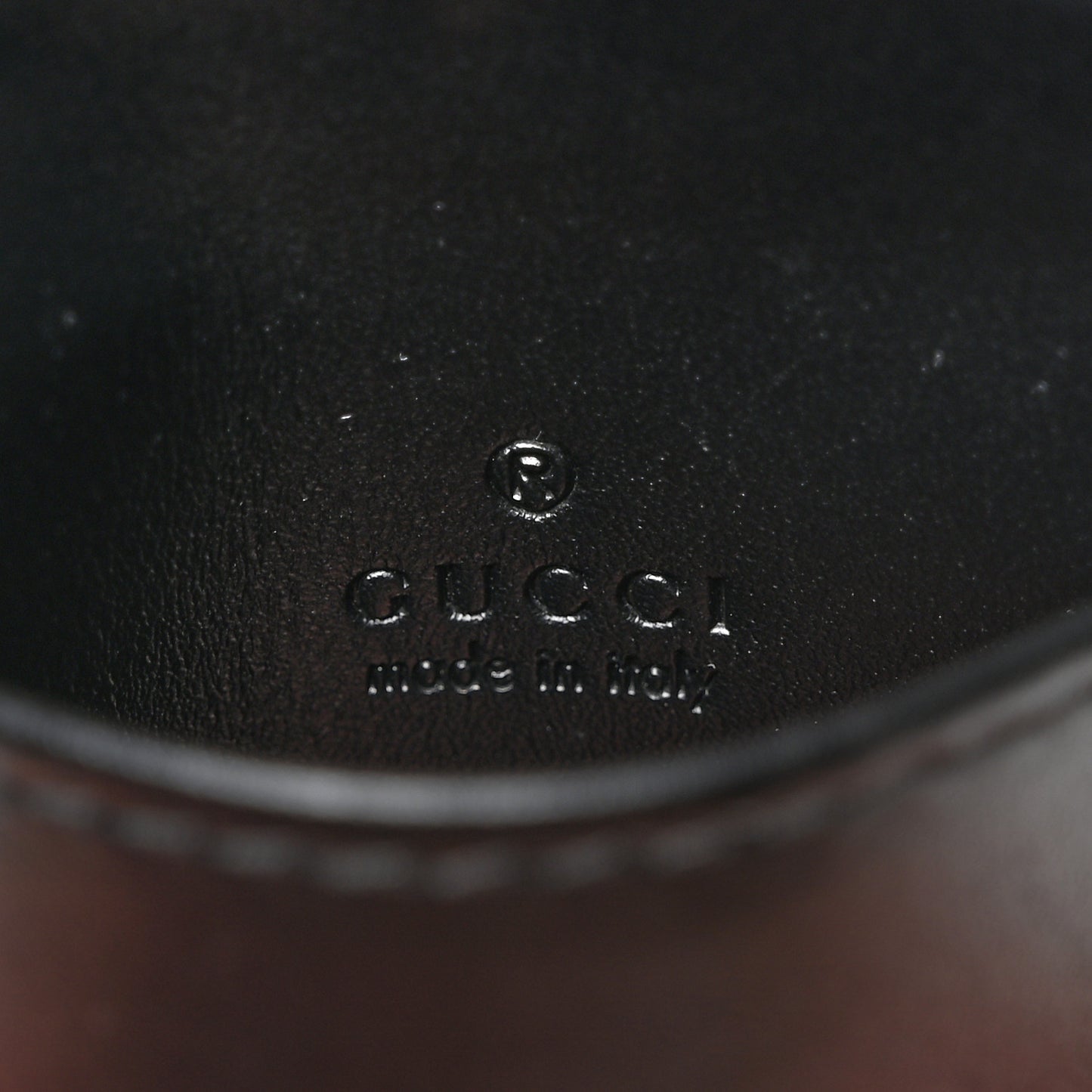 Guccissima Signature Coin Case Card Holder Black