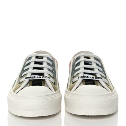 Christian Dior Canvas Dioraura Embroidered Womens Walk'N'Dior Low Top Sneakers 35 Multicolor 2 of 9