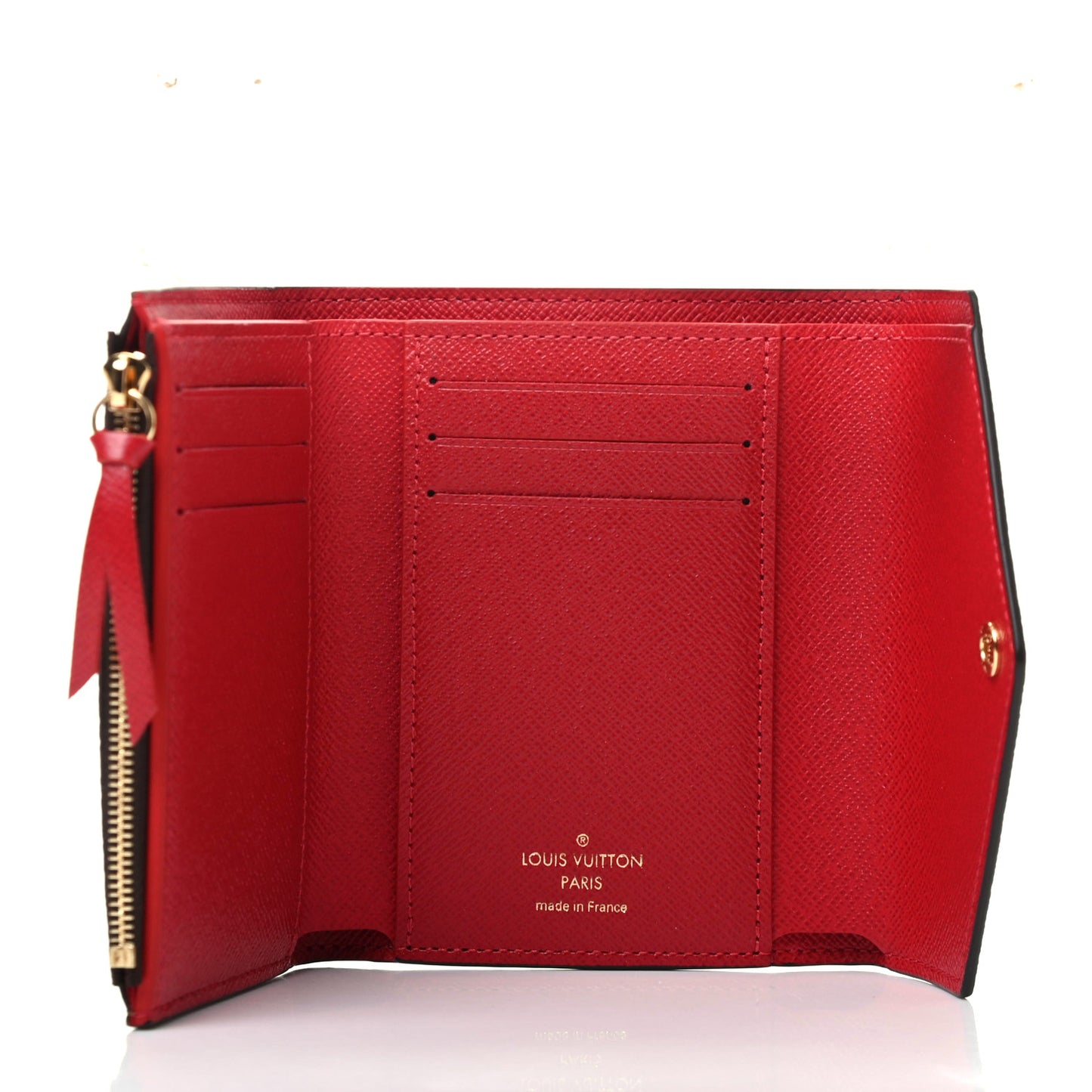 Damier Ebene Victorine Wallet Cherry