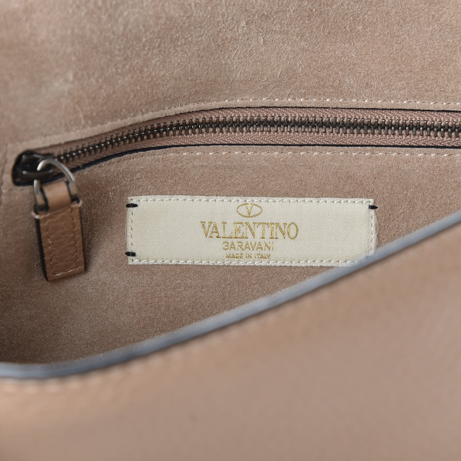 Valentino Garavani Pebbled Calfskin Small Glam Lock Rockstud Flap Soft Noisette 8 of 10