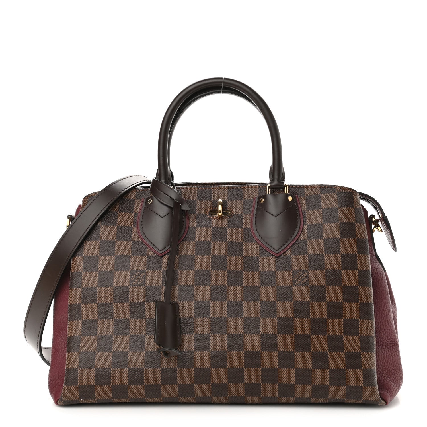 Louis Vuitton Cuir Taurillon Damier Ebene Normandy Bordeaux 1 of 13