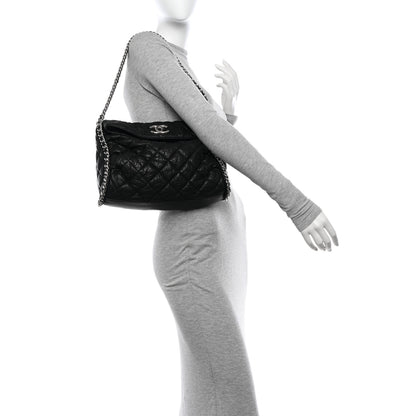 Chanel Washed Lambskin Chain Around Hobo Black 2 of 11
