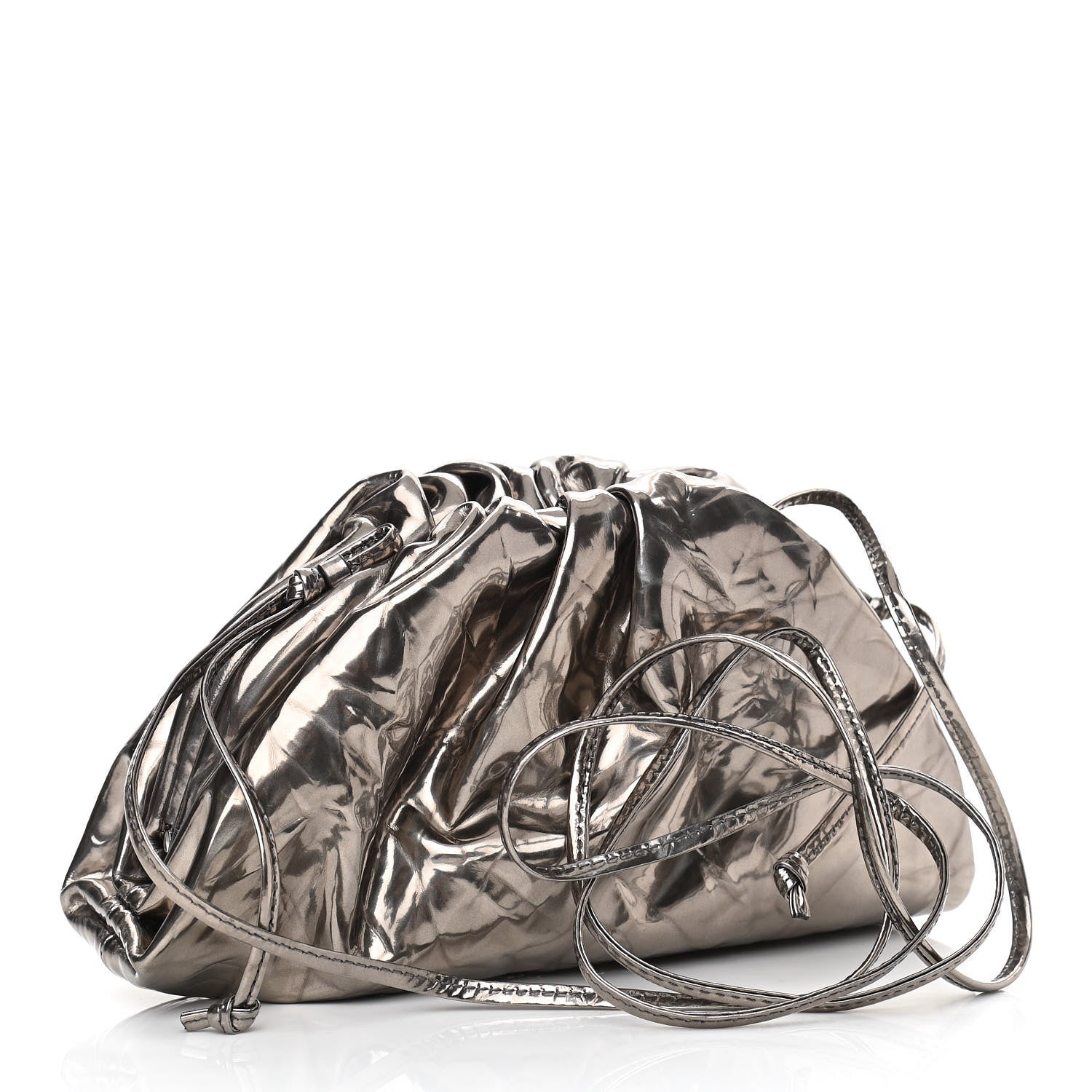 Bottega Veneta Metallic Crushed Calfskin The Mini Pouch Anchor 3 of 11