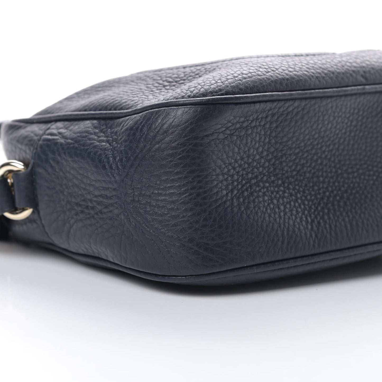 Pebbled Calfskin Small Soho Disco Bag Blue