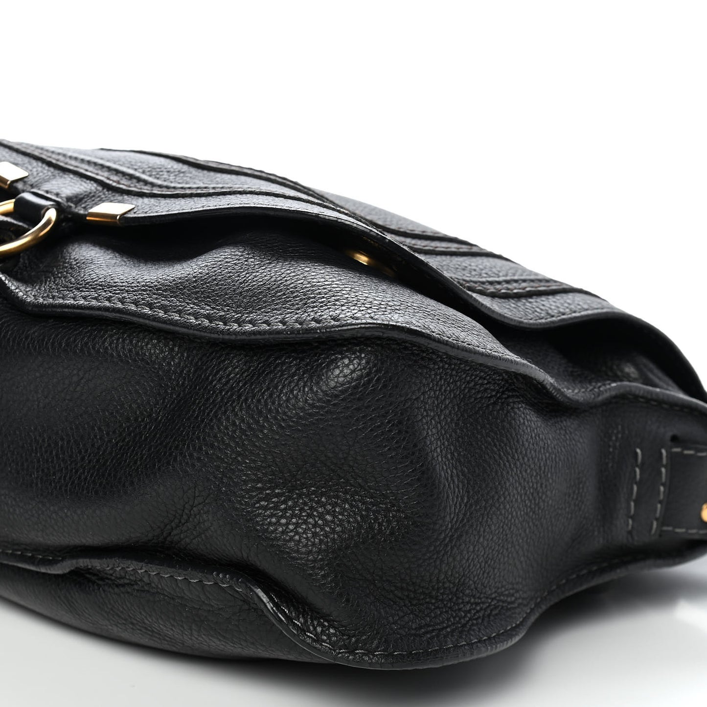 Calfskin Small Marcie Satchel Black