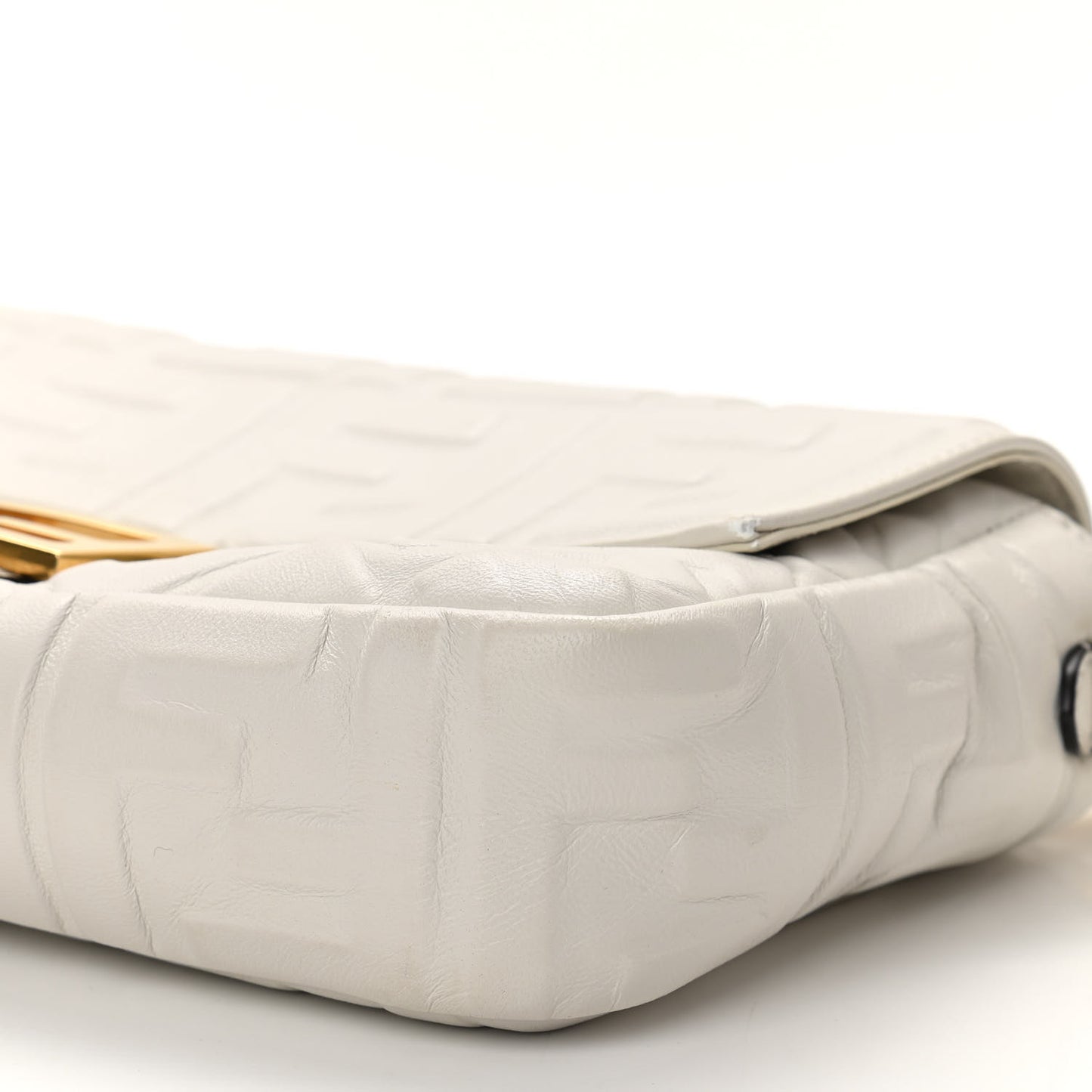 Nappa FF 1974 Embossed Baguette White