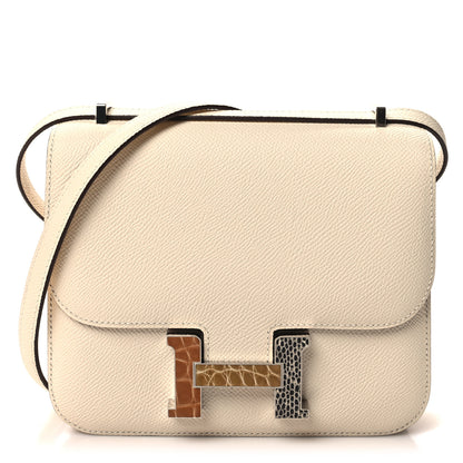 Hermes Epsom Shiny Alligator Lizard Constance 18 Nata 1 of 13