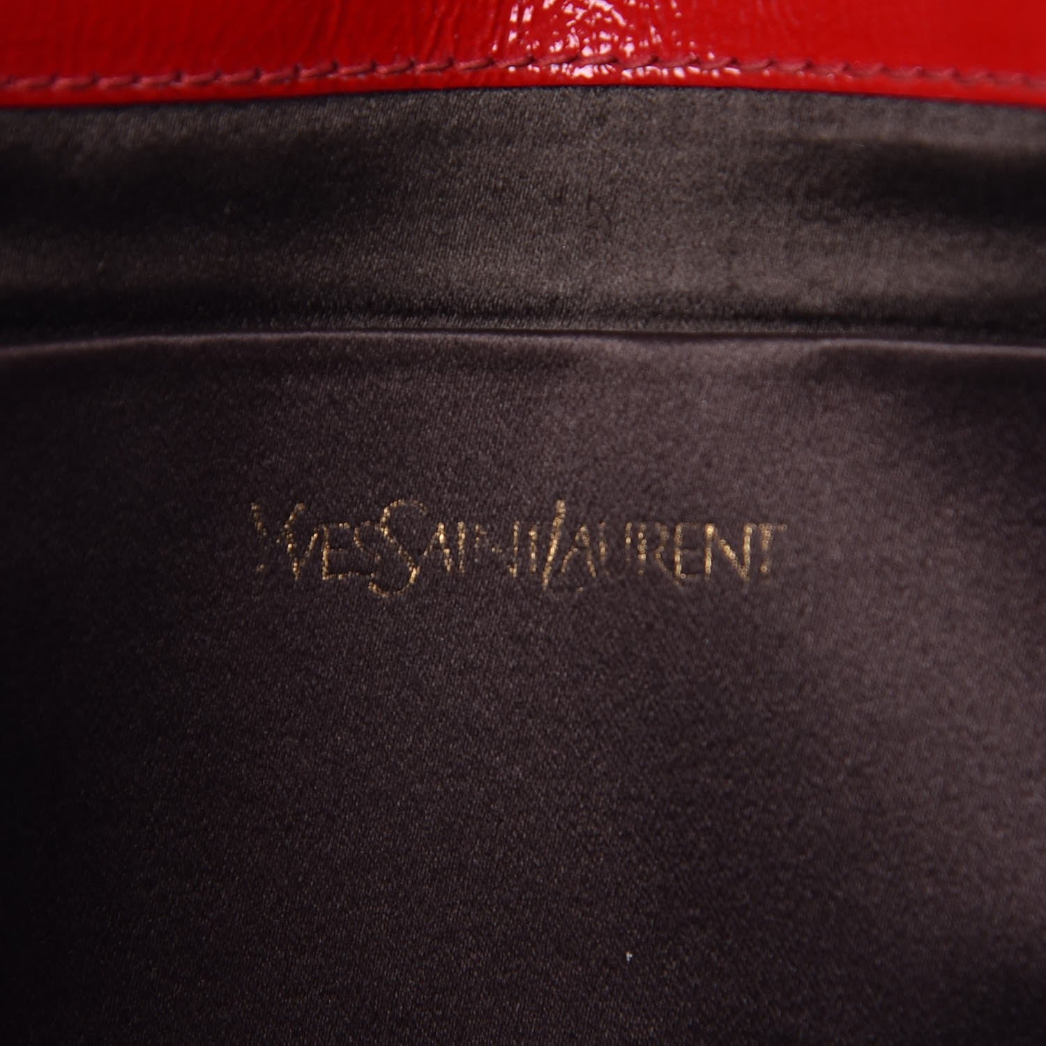 Saint Laurent Textured Patent Monogram Large Belle De Jour Clutch Red 6 of 15