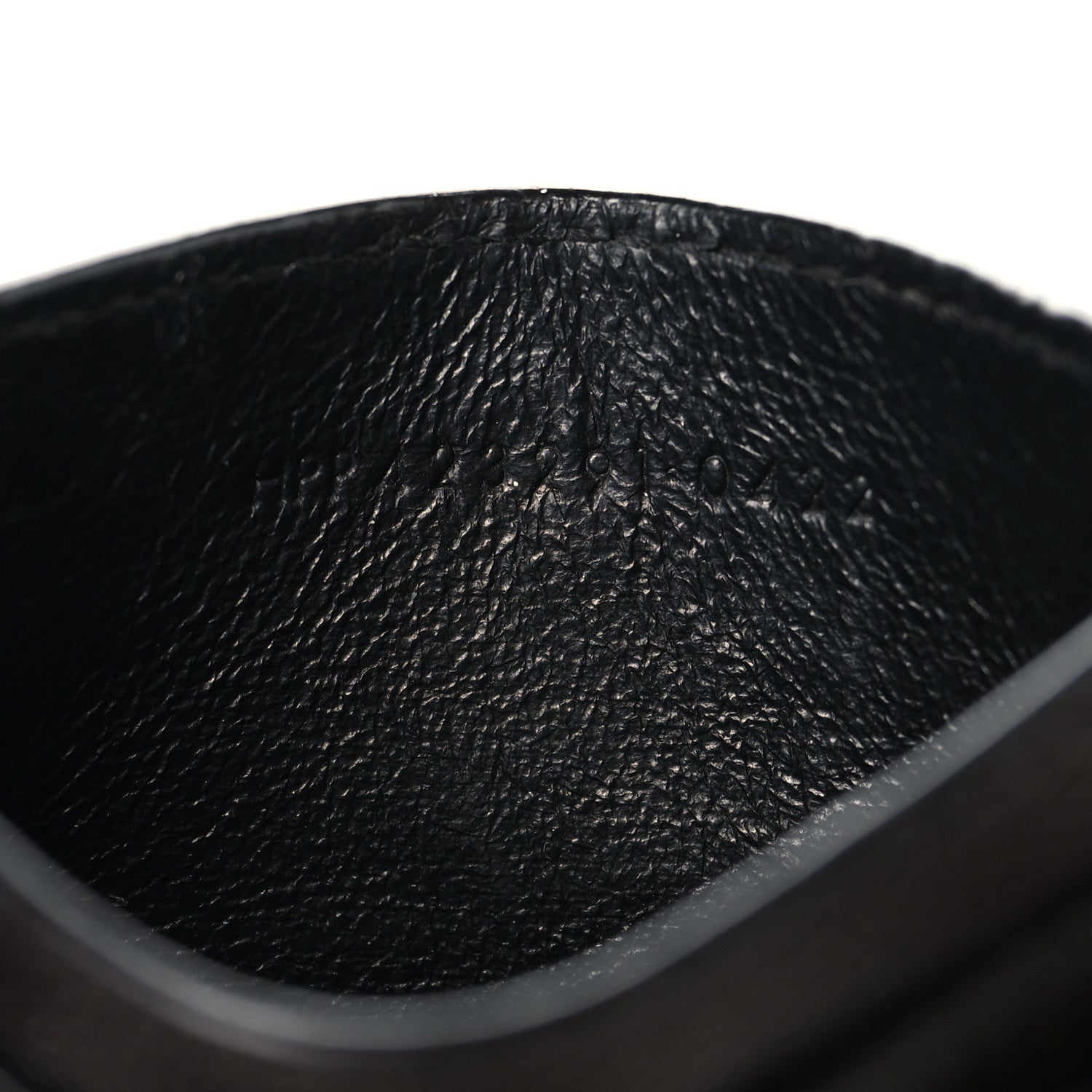 Saint Laurent Grain De Poudre Matelasse Chevron Monogram Credit Card Case Black 7 of 7