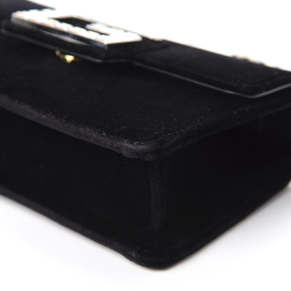 Gucci Velvet Crystal Square G Shoulder Bag Black 7 of 10