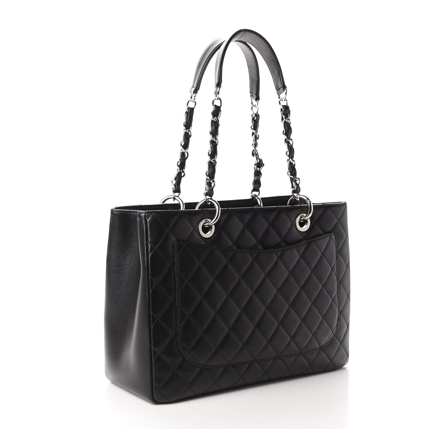 Caviar Quilted Grand Shopping Tote GST Black