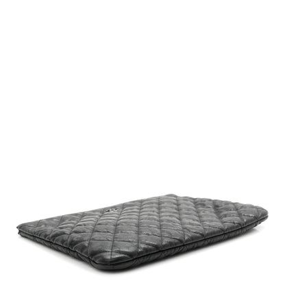 Chanel Crumpled Calfskin Quilted Medium Cosmetic Case So Black 4 of 7