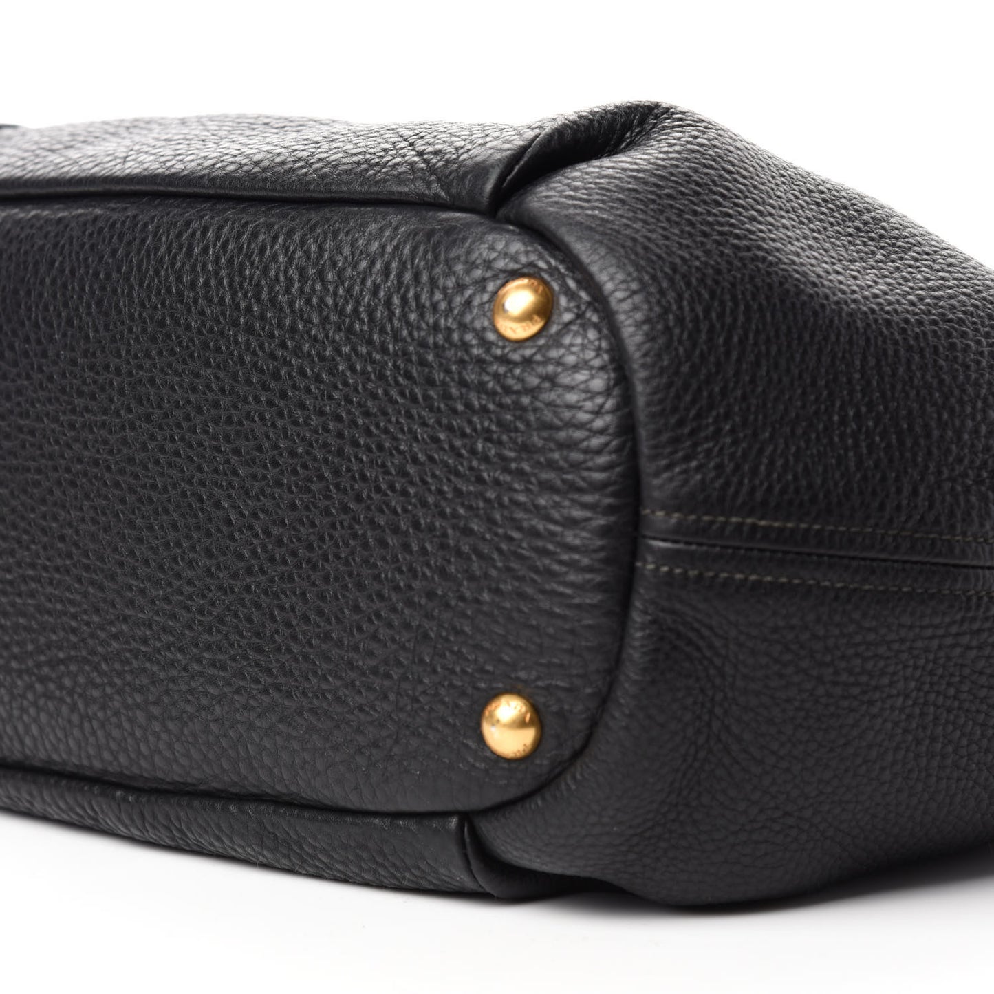 Vitello Daino Shoulder Bag Black