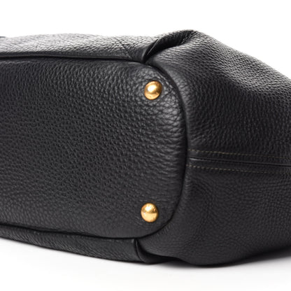 Prada Vitello Daino Shoulder Bag Black 7 of 9