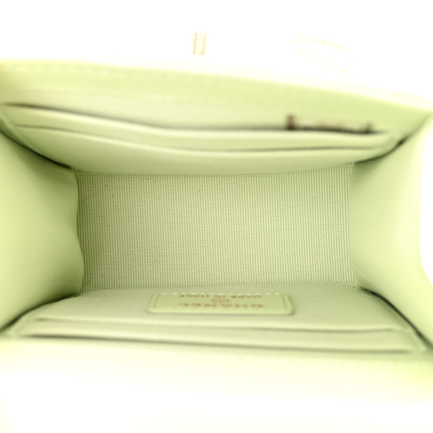 Lambskin Quilted Mini Trendy CC Chain Wallet Sea Green