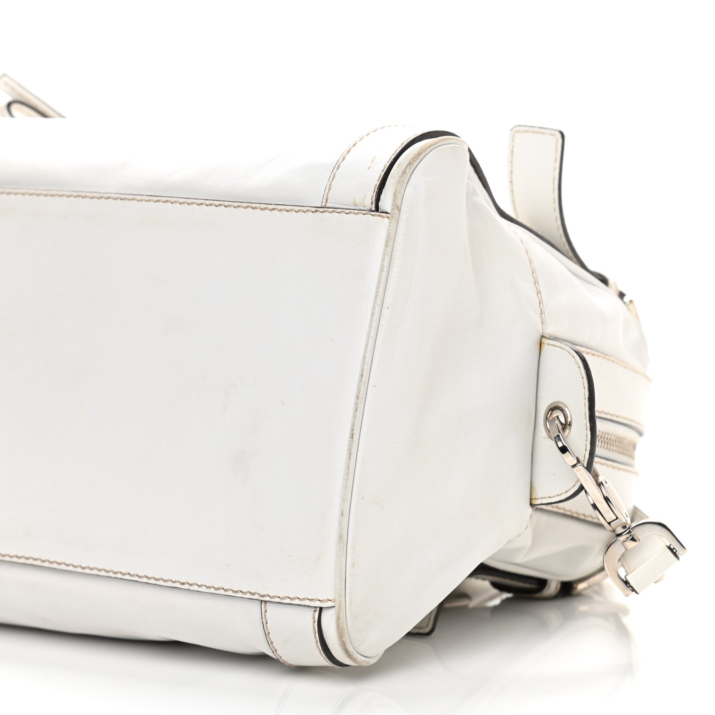 Smooth Calfskin Miss Easy Way Satchel White