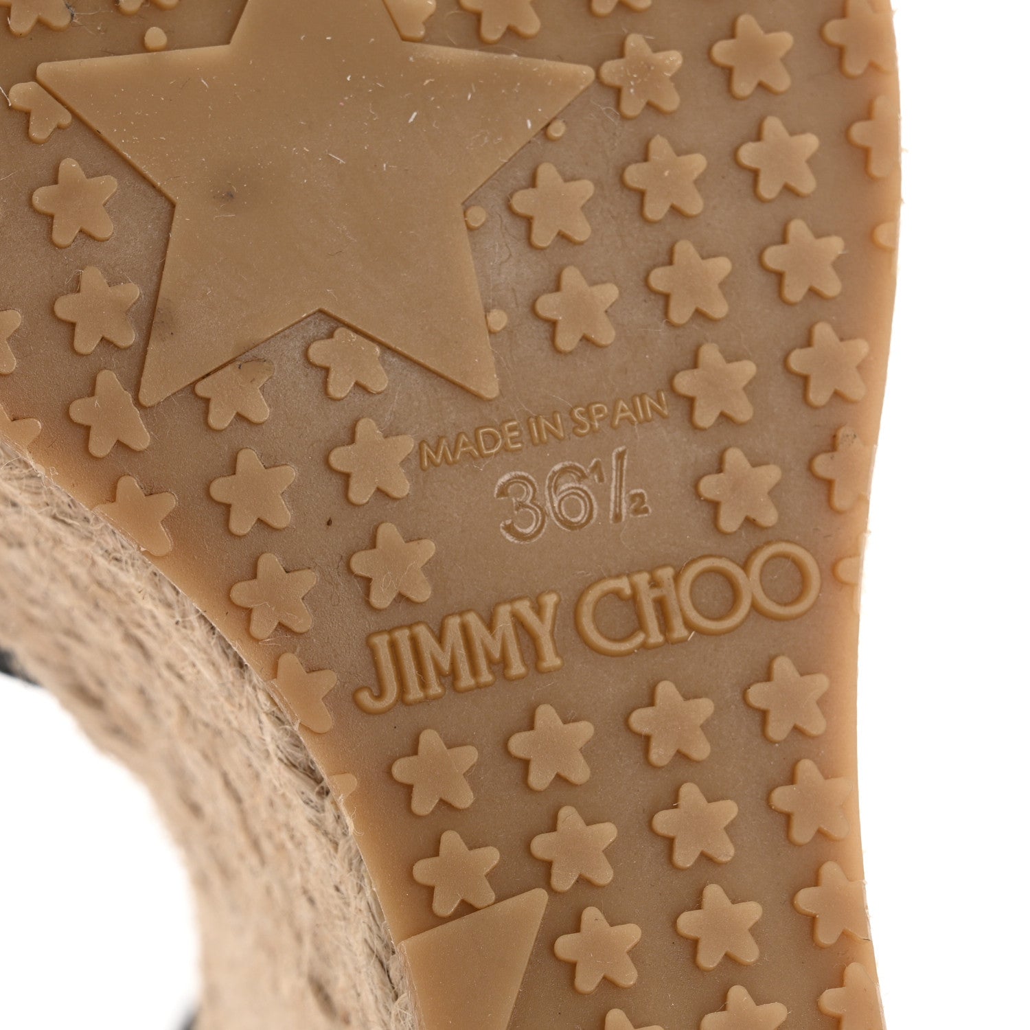 Jimmy Choo Patent Aimee Espadrille Wedge Sandals 36.5 Black 7 of 10