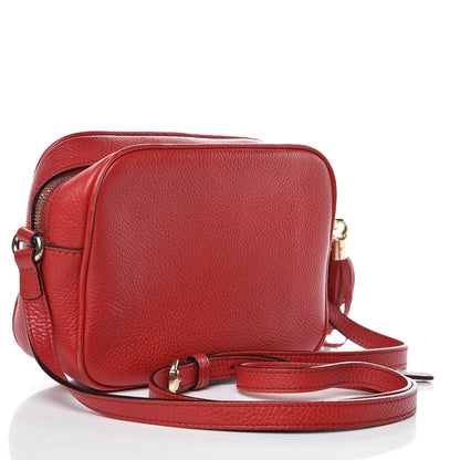 Gucci Pebbled Calfskin Small Soho Disco Bag Tabasco Red 3 of 15