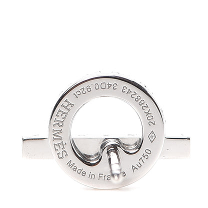 Hermes 18K White Gold Diamond Finesse Earrings 4 of 5
