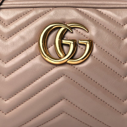 Gucci Calfskin Matelasse Small GG Marmont Chain Shoulder Bag Porcelain Rose 9 of 17