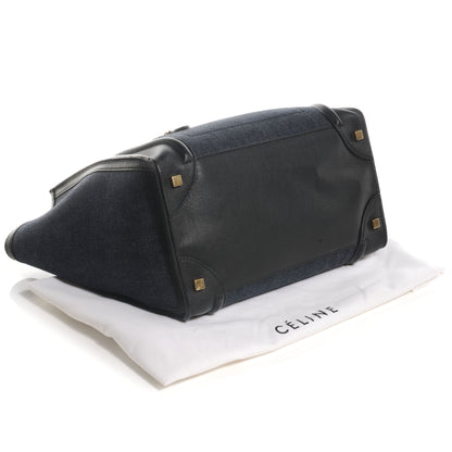 Celine Denim Mini Luggage Navy Black 4 of 8