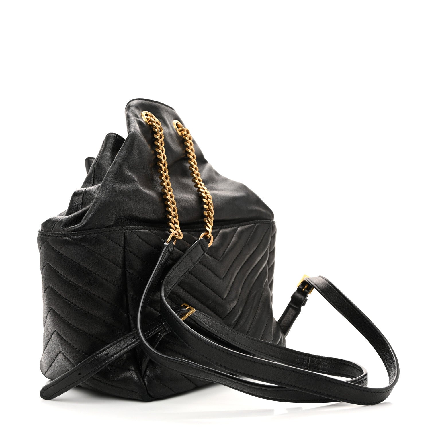 Saint Laurent Lambskin Matelasse Monogram Joe Backpack Black 3 of 10