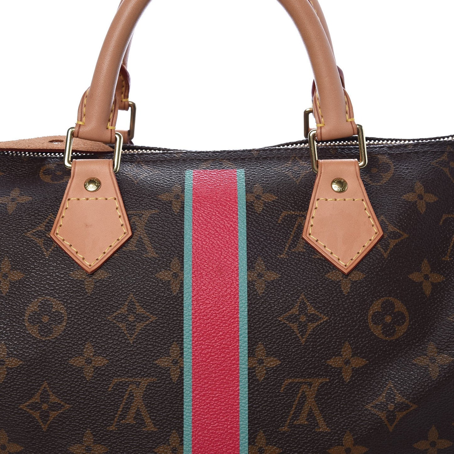 Monogram My LV Heritage Speedy Bandouliere 30 Fuchsia Vert Clair