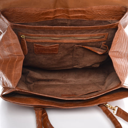 Nancy Gonzalez Crocodile Top Handle Tote Brown 5 of 14